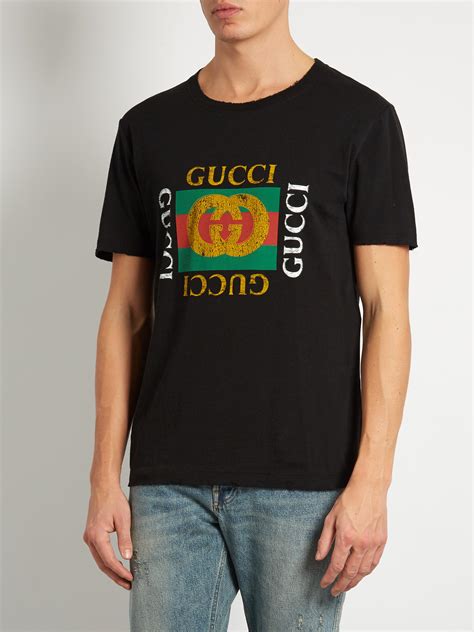 gucci print t shirt black|authentic gucci t shirts.